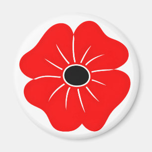 Red Poppy Remembrance Day Magnet