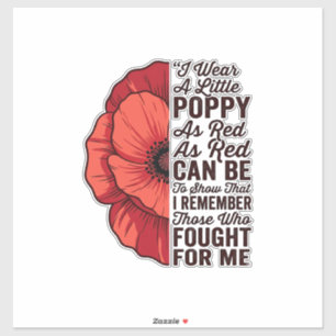 Red Poppy Remembrance Quote Vector Shirt Design_1