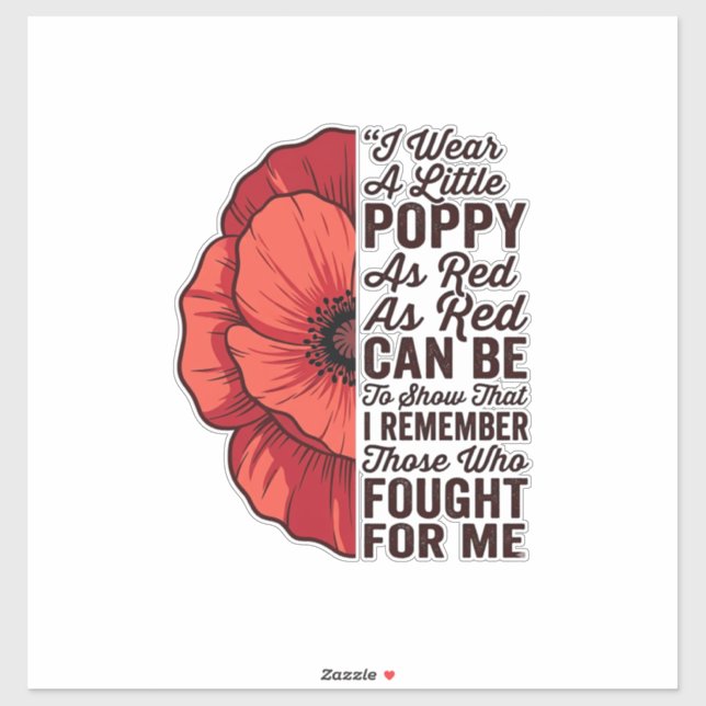 Red Poppy Remembrance Quote Vector Shirt Design_1 (Sheet)