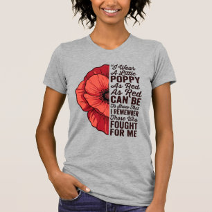 Red Poppy Remembrance Quote Vector Shirt Design_1