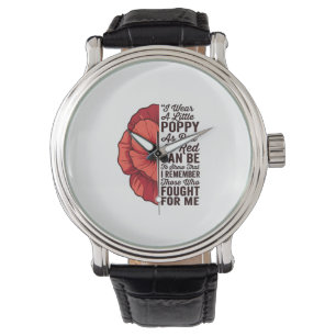 Red Poppy Remembrance Quote Vector Shirt Design_1 Watch