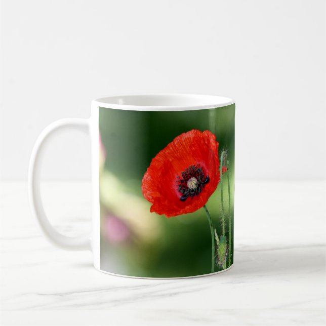 Red Poppy Seed Mug (Left)
