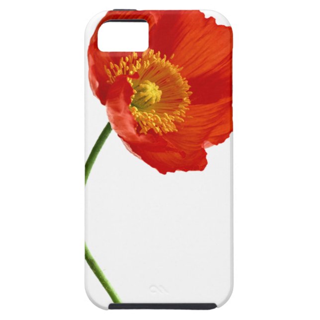 Red Poppy Simplicity Case-Mate iPhone Case (Back)