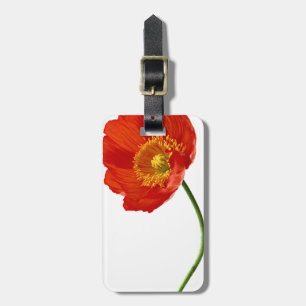Red Poppy Simplicity Luggage Tag