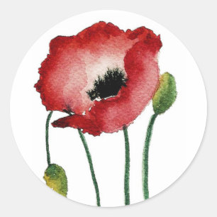 Red Poppy Sticker