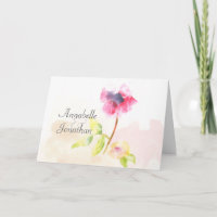Red Poppy Thank You Photo Card