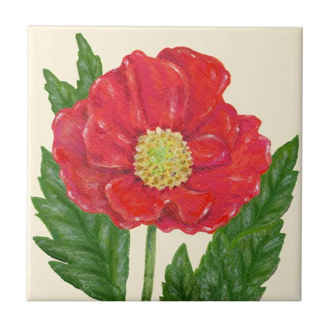 Red Poppy tile (Front)