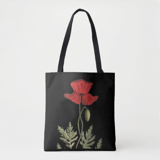 Red Poppy Tote Bag (Front)