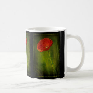 Red Poppy vintagestyle mug