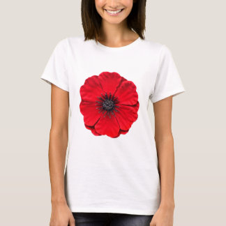 red poppy - white T-Shirt