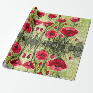 Red Poppy Wrapping Paper