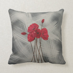 Red Poppy's Cushion