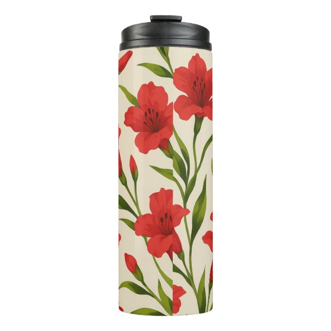 Red Portable Thermal Bottle (Front)