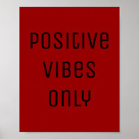 red positive vibes black encouragement affirmation