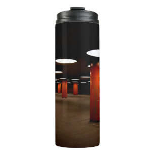RED POST UNDER CEILING LIGHT AT NIGHT THERMAL TUMBLER