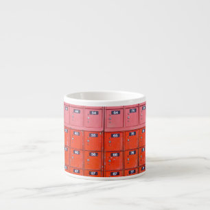 Red Postal PO Boxes Espresso Cup