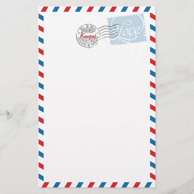 Red Postal Service Collection Stationery (Front)