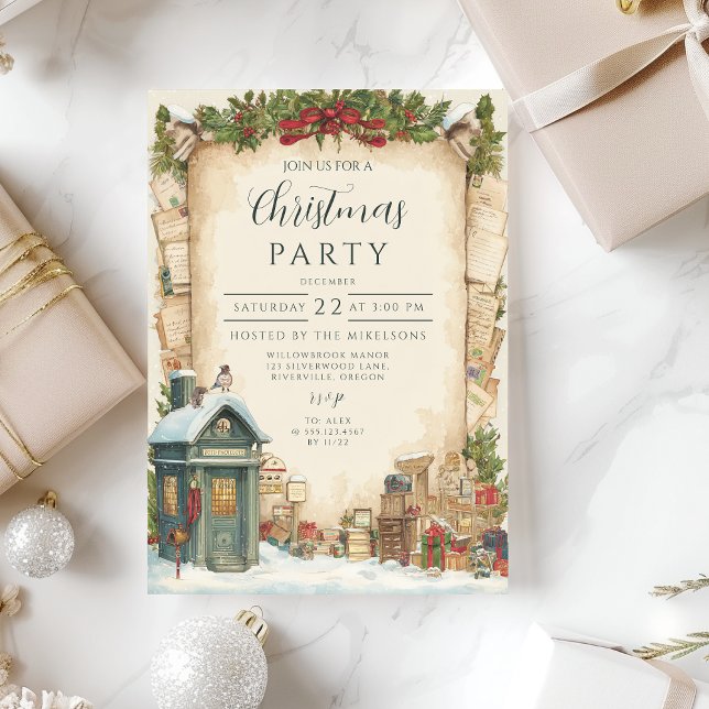 Red Postbox Winter Holiday Invitation (Creator Uploaded)