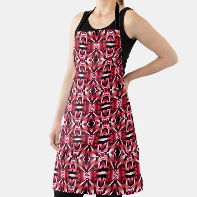 Red Power Perspective Colour Gradient Filled Art Apron (Insitu)