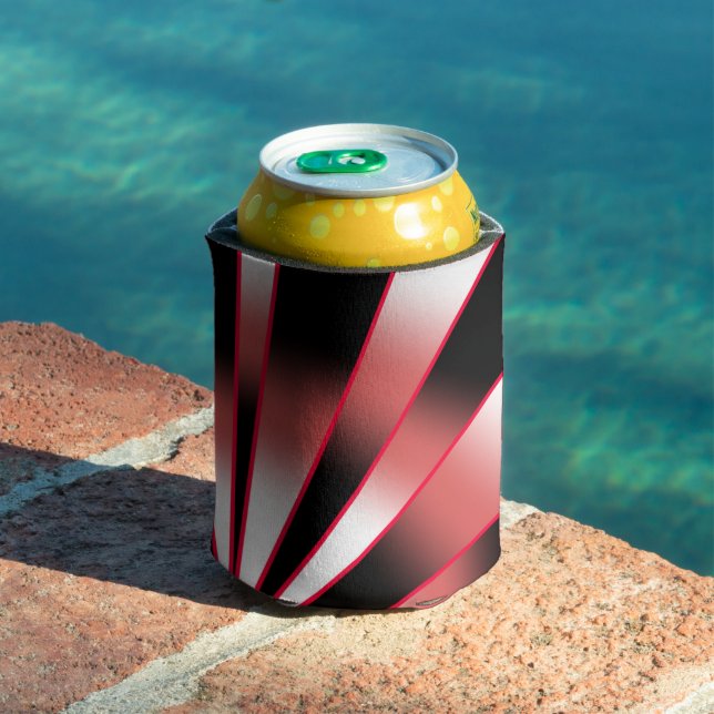 Red Power Perspective Gradient Colour Fill Drawing Can Cooler (In Situ Pool)