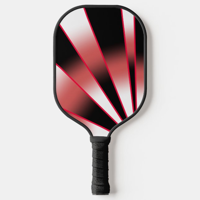 Red Power Perspective Gradient Colour Fill Drawing Pickleball Paddle (Front)