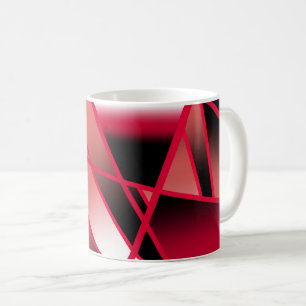 Red Power Perspective Gradient Colour Filled Art  Coffee Mug