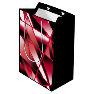 Red Power Perspective Gradient Colour Filled Art Medium Gift Bag