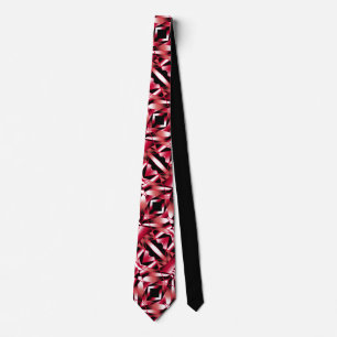 Red Power Perspective Gradient Colour Filled Art Tie