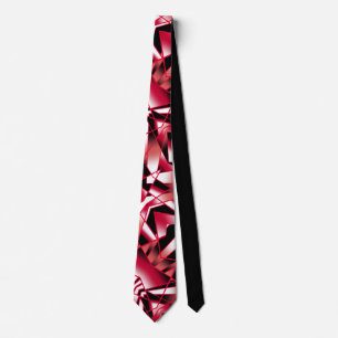 Red Power Perspective Gradient Colour Filled Art Tie