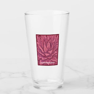 Red Promotional Agave Hashtag Glass Cup