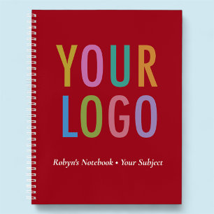 Red Promotional Notebook Custom Logo Branded Bulk