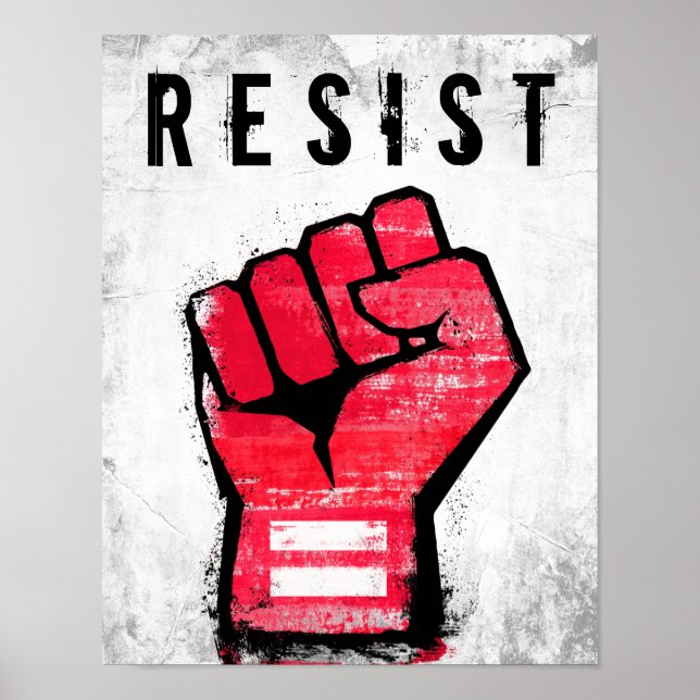 Red Protest Fist Poster (Front)