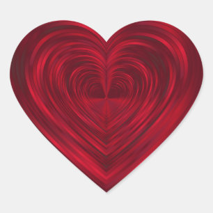 Red Psychedelic Create Your Own Blank Template Heart Sticker