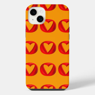 Red Puffy Heart Holes iPhone Case