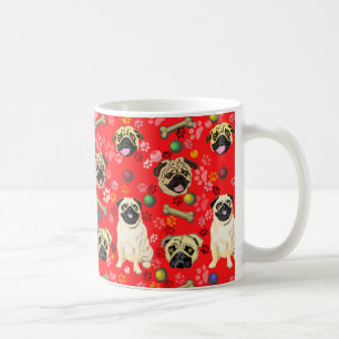 Red Pug Design Mug
