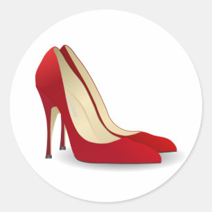 Red Pumps Classic Round Sticker