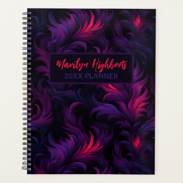 Red, Purple, and Black Ethereal Foliage Planner (Front)
