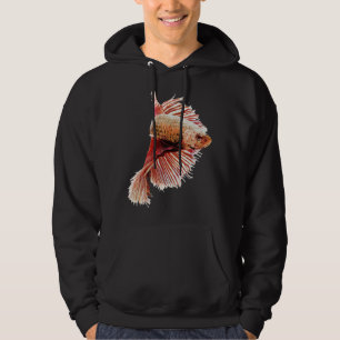 Red & Purple Betta Siamese Fighting Fish Aquarium  Hoodie