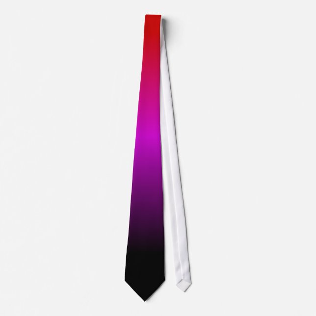 Red purple black simple fading necktie (Front)