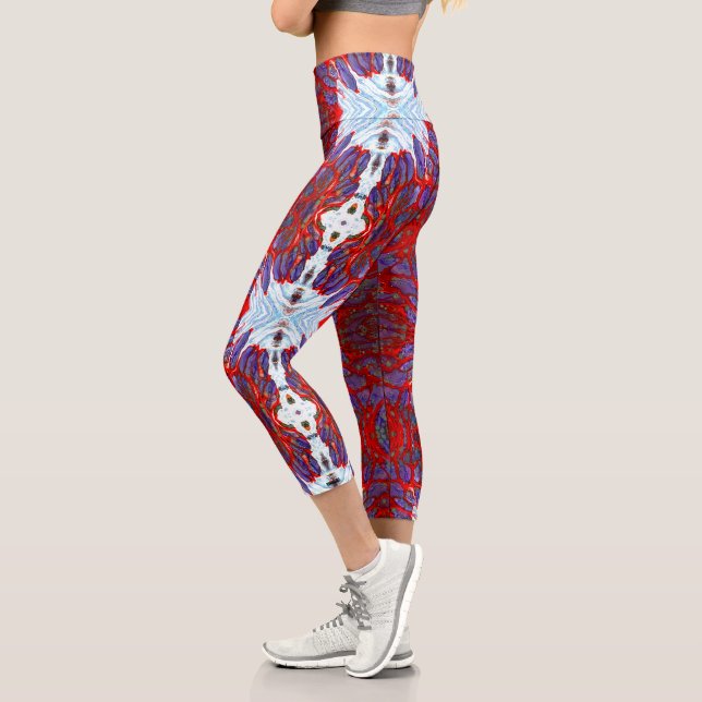 Red & Purple capri leggings (Left)