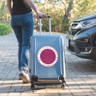 Red & Purple Chequerboard for Vacation Sticker