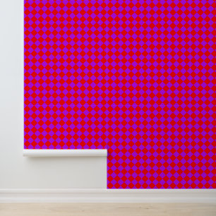 Red Purple Chequered Diamond Pattern Wallpaper