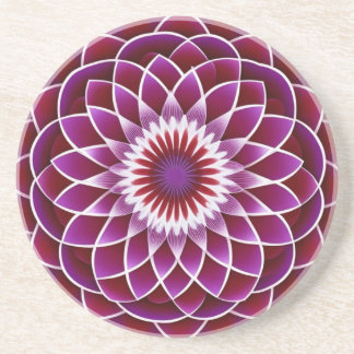 Red Purple Dahlia Coaster