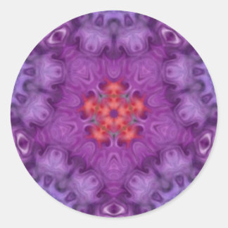 Red Purple Flower Kaleidoscope Trippy Art Sticker