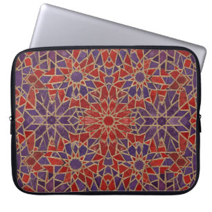 red purple mosaic laptop sleeve