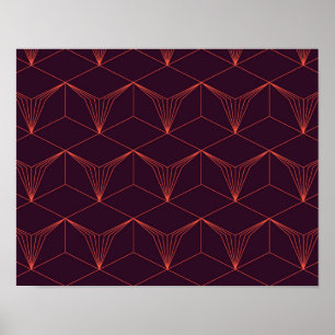 Red-purple, simple, elegant, luxurious graphic poster