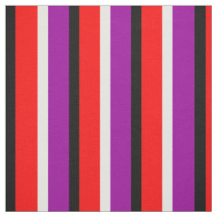 Red Purple Stripes Pattern Design Fabric
