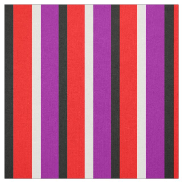 Red Purple Stripes Pattern Design Fabric (Swatch)
