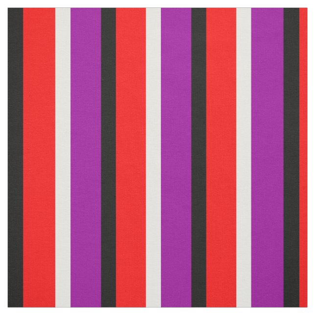 Red Purple Stripes Pattern Design Fabric (Swatch)
