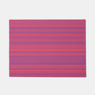 Red Purple Stripes Seamless Pattern Doormat
